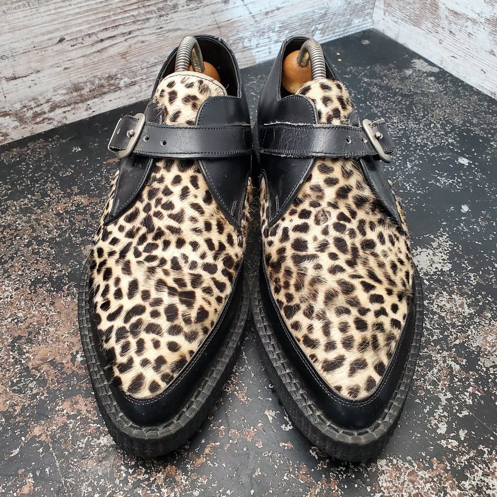 Mens Dr. Martens NaNa Oxford Shoes Sz 10 Used 4535 4795 Punk Rocker Cheetah Cat